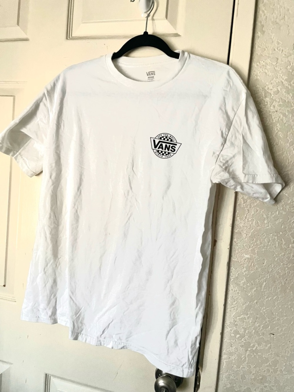 Vans White Short Sleeve Logo Tee SZ M